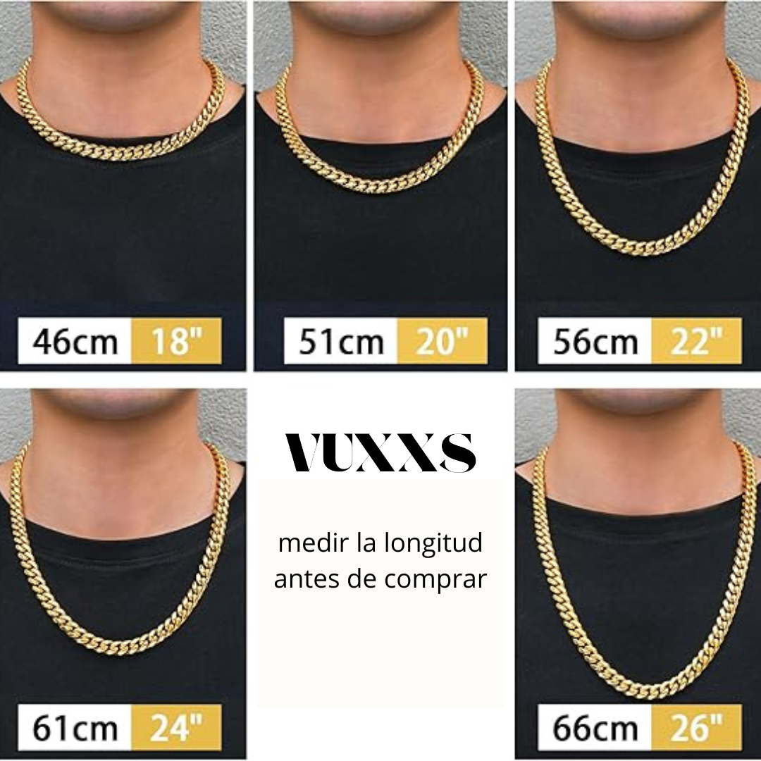 Cuban Chain 18K de VUXXS Lujo, Resistencia y Estilo Atemporal